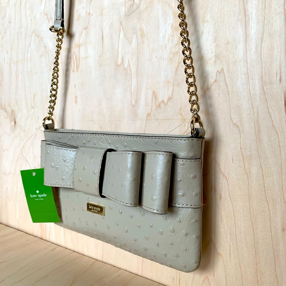 KATE SPADE Charm City Ostrich Embossed Crossbody